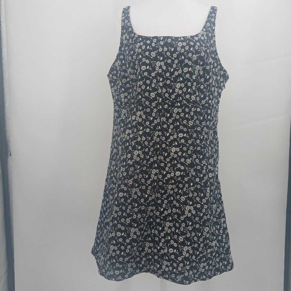 SO Floral Mini Dress Women's XXL Black Boho Summer Festival Casual